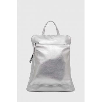 Answear Lab rucsac femei, culoarea argintiu, mare, neted