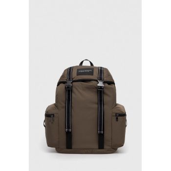 Armani Exchange rucsac barbati, culoarea verde, mare, neted