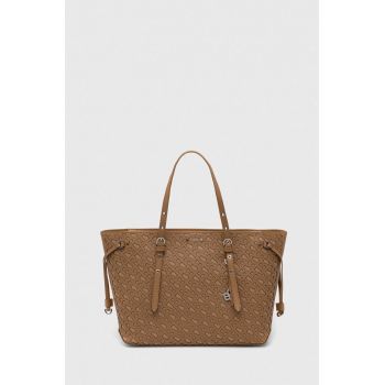 BOSS poseta de piele culoarea bej