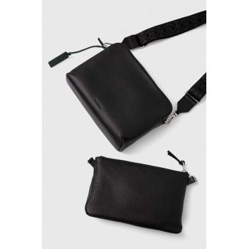 Coccinelle borseta de piele culoarea negru