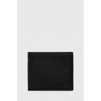 Coccinelle portofel de piele barbati, culoarea negru
