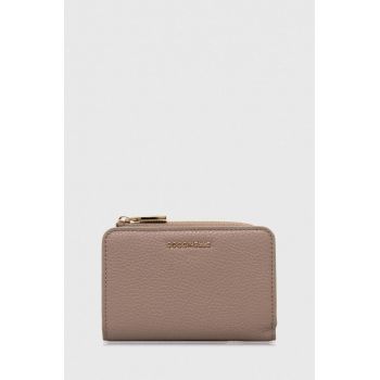 Coccinelle portofel de piele femei, culoarea negru