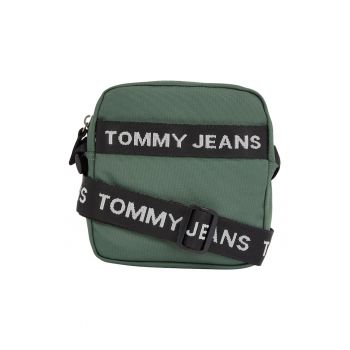 Geanta crossbody din panza cu imprimeu logo
