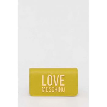Love Moschino portofel femei, culoarea verde