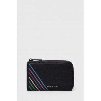 PS Paul Smith portofel de piele barbati, culoarea negru