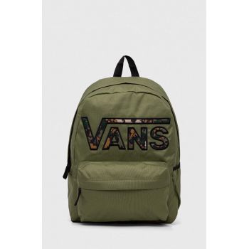 Vans rucsac culoarea verde, mare, cu imprimeu
