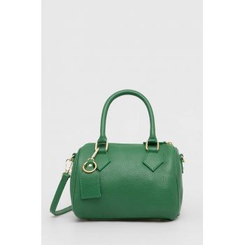 Answear Lab poseta de piele culoarea verde