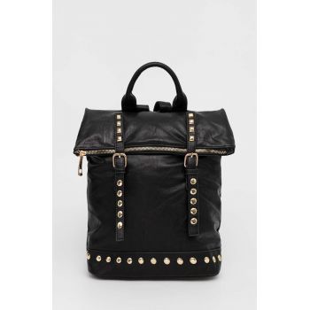Answear Lab rucsac femei, culoarea negru, mic, cu imprimeu