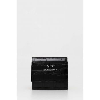 Armani Exchange portofel femei, culoarea negru
