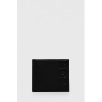 BOSS portofel de piele barbati, culoarea negru