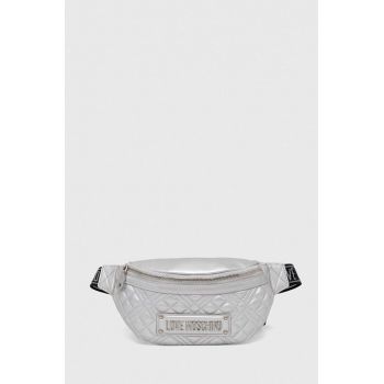 Love Moschino borseta culoarea argintiu