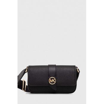 MICHAEL Michael Kors poseta de piele culoarea negru