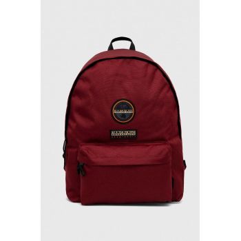 Napapijri rucsac culoarea bordo, mare, cu imprimeu