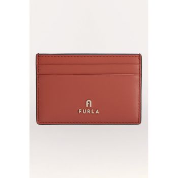 Portcart din piele cu logo Camelia