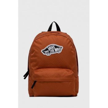 Vans rucsac culoarea maro, mare, cu imprimeu de firma original