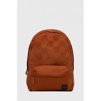 Vans rucsac culoarea maro, mare, neted ieftin