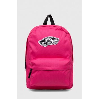 Vans rucsac culoarea roz, mare, cu imprimeu