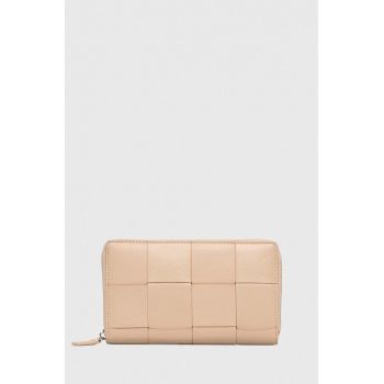 Answear Lab portofel de piele femei, culoarea bej
