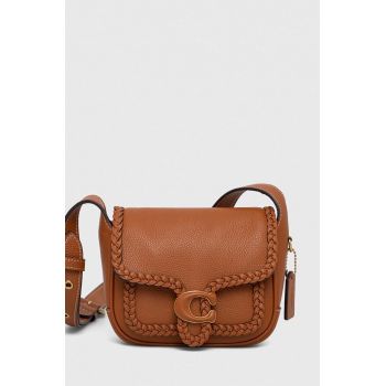 Coach poseta de piele Tabby Messenger 19 culoarea maro