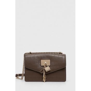 Dkny poseta de piele ELISSA culoarea maro