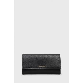 Emporio Armani portofel femei, culoarea negru