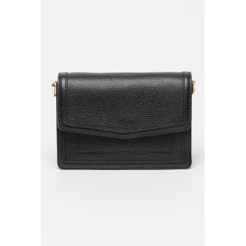 Geanta crossbody de piele cu aspect texturat