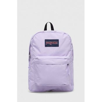 Jansport rucsac culoarea violet, mare, neted ieftin