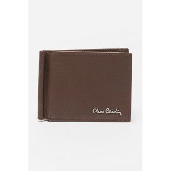 Portofel de piele cu clips pentru bancnote