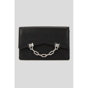 Portofel din piele cu clapa Seven