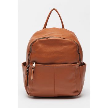 Rucsac de piele ecologica cu buzunar frontal