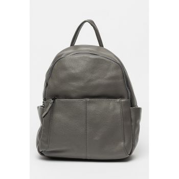 Rucsac de piele ecologica cu buzunar frontal