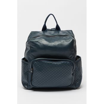 Rucsac de piele ecologica cu buzunare multiple