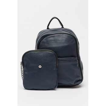 Rucsac de piele ecologica cu etui