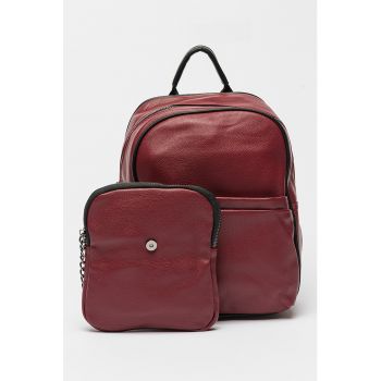 Rucsac de piele ecologica cu etui