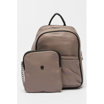 Rucsac de piele ecologica cu etui