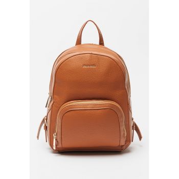 Rucsac de piele ecologica cu un compartiment dublu