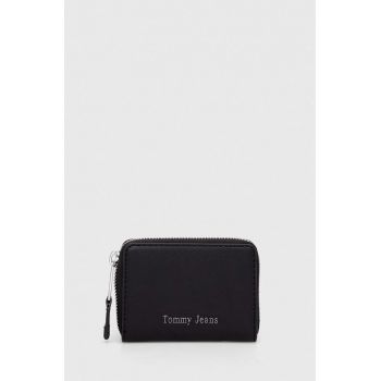 Tommy Jeans portofel femei, culoarea negru