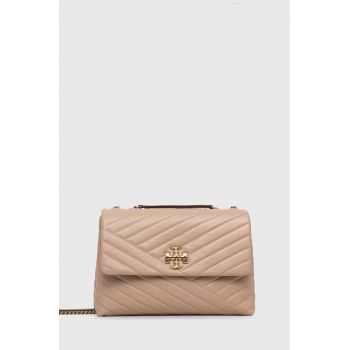 Tory Burch poseta de piele culoarea bej Tory Burch poseta de piele culoarea bej