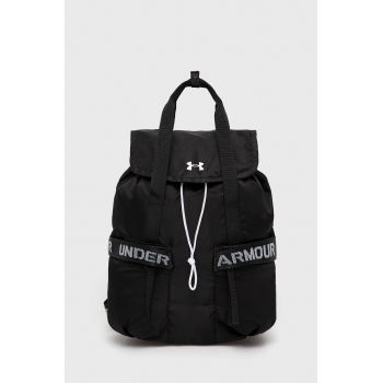 Under Armour rucsac femei, culoarea negru, mic, neted