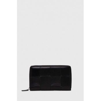 Answear Lab portofel de piele femei, culoarea negru