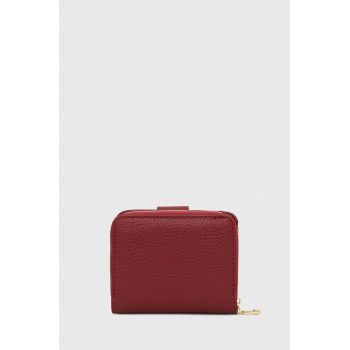 Answear Lab portofel de piele femei, culoarea rosu
