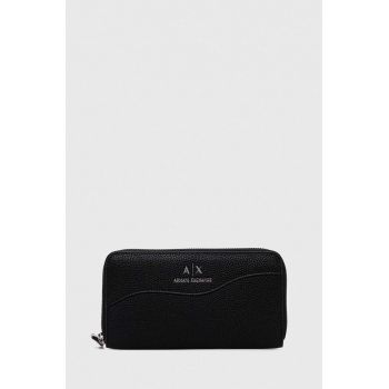 Armani Exchange portofel femei, culoarea negru