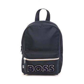 BOSS ghiozdan copii culoarea albastru marin, mic, cu imprimeu