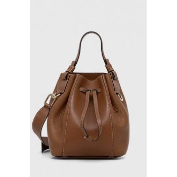 Furla poseta de piele Miastella culoarea maro