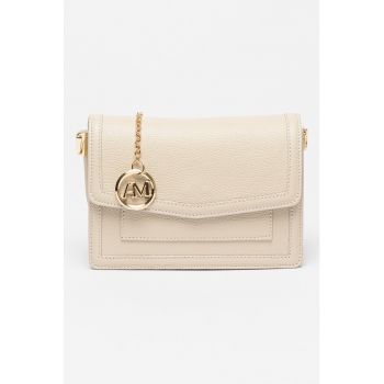 Geanta crossbody de piele cu aspect texturat