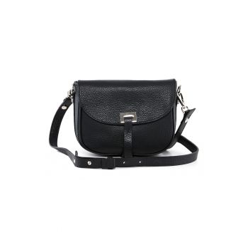 Geanta crossbody de piele cu clapa