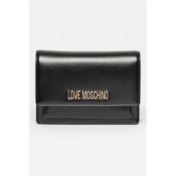 Geanta crossbody din piele ecologica cu detaliu logo