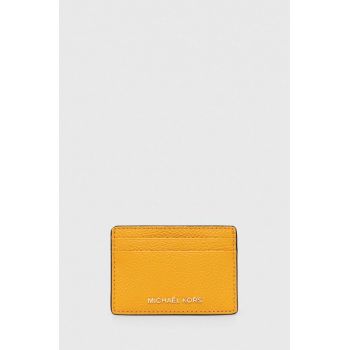 MICHAEL Michael Kors carcasa din piele culoarea galben
