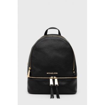 MICHAEL Michael Kors ghiozdan de piele femei, culoarea negru, mic, neted