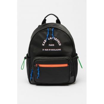 Rucsac cu imprimeu logo si buzunare multiple Athleisure